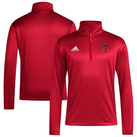 Men
s adidas Red Texas Tech Red Raiders 2024 Coaches Sidelines AEROREADY Quarter-Zip Jacket