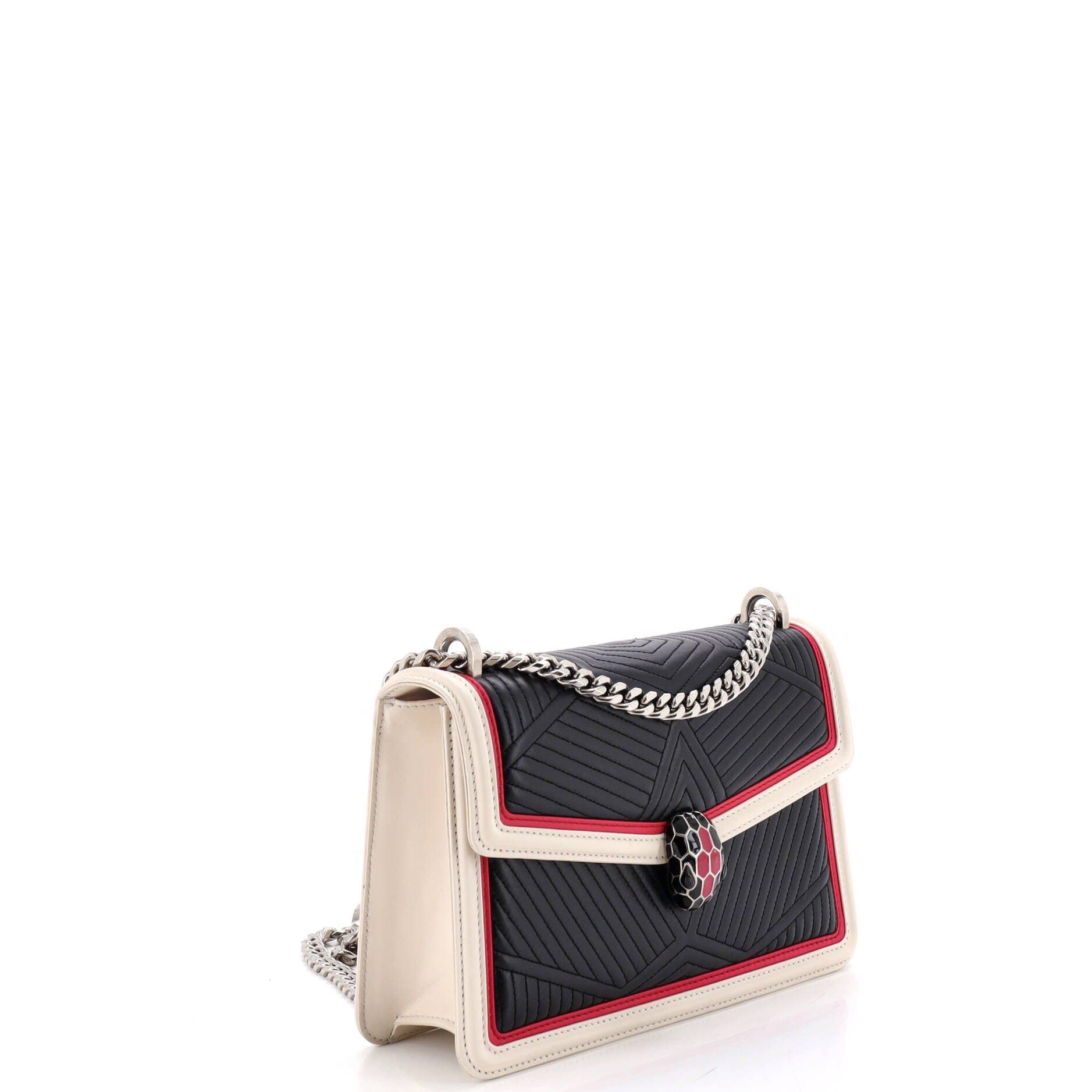 Serpenti Forever Shoulder Bag Quilted Leather Small, Alternate, color, None