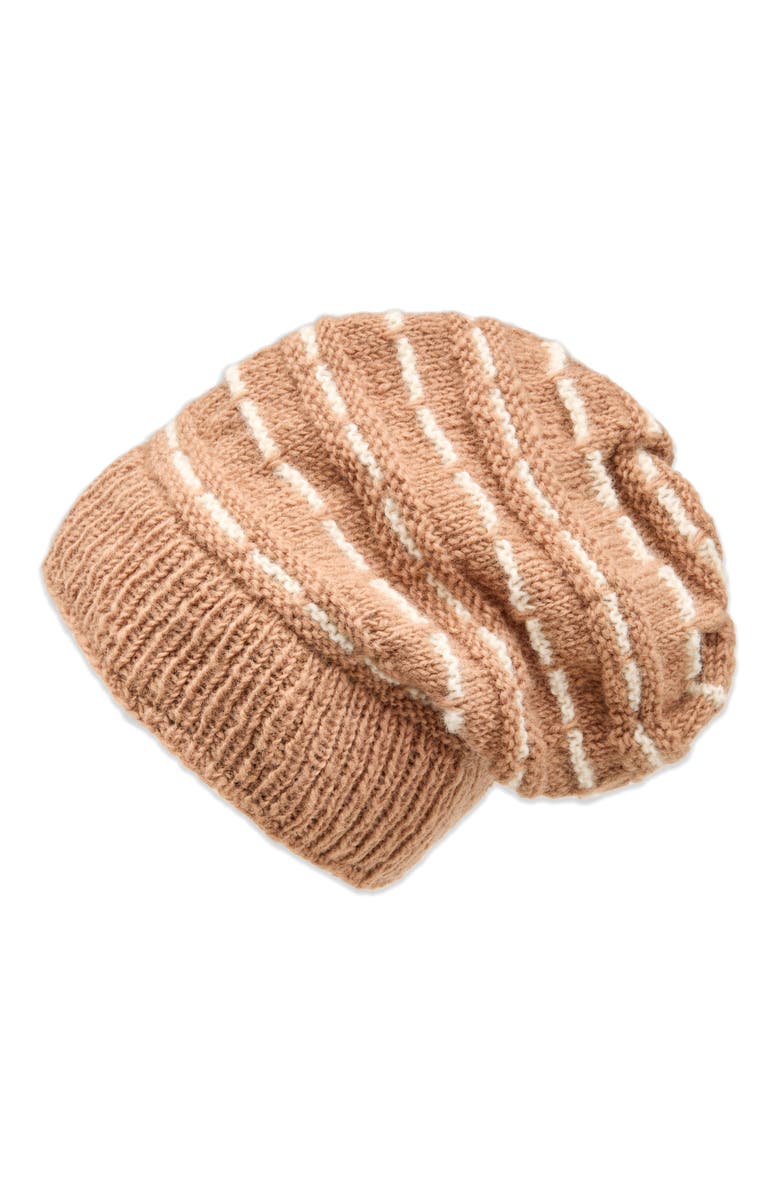 Feelgoodz Women's Artisan Hand-Knit Telluride Slouchy Cap, Main, color, Beige/Khaki