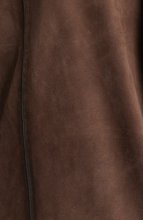 Frye Suede & Leather Shacket In Brown