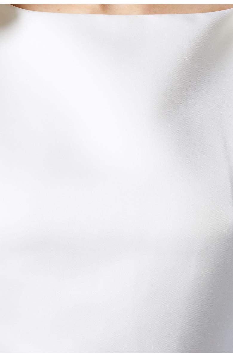 Coast Satin Bow Bridal Mini Dress, Alternate, color, Ivory