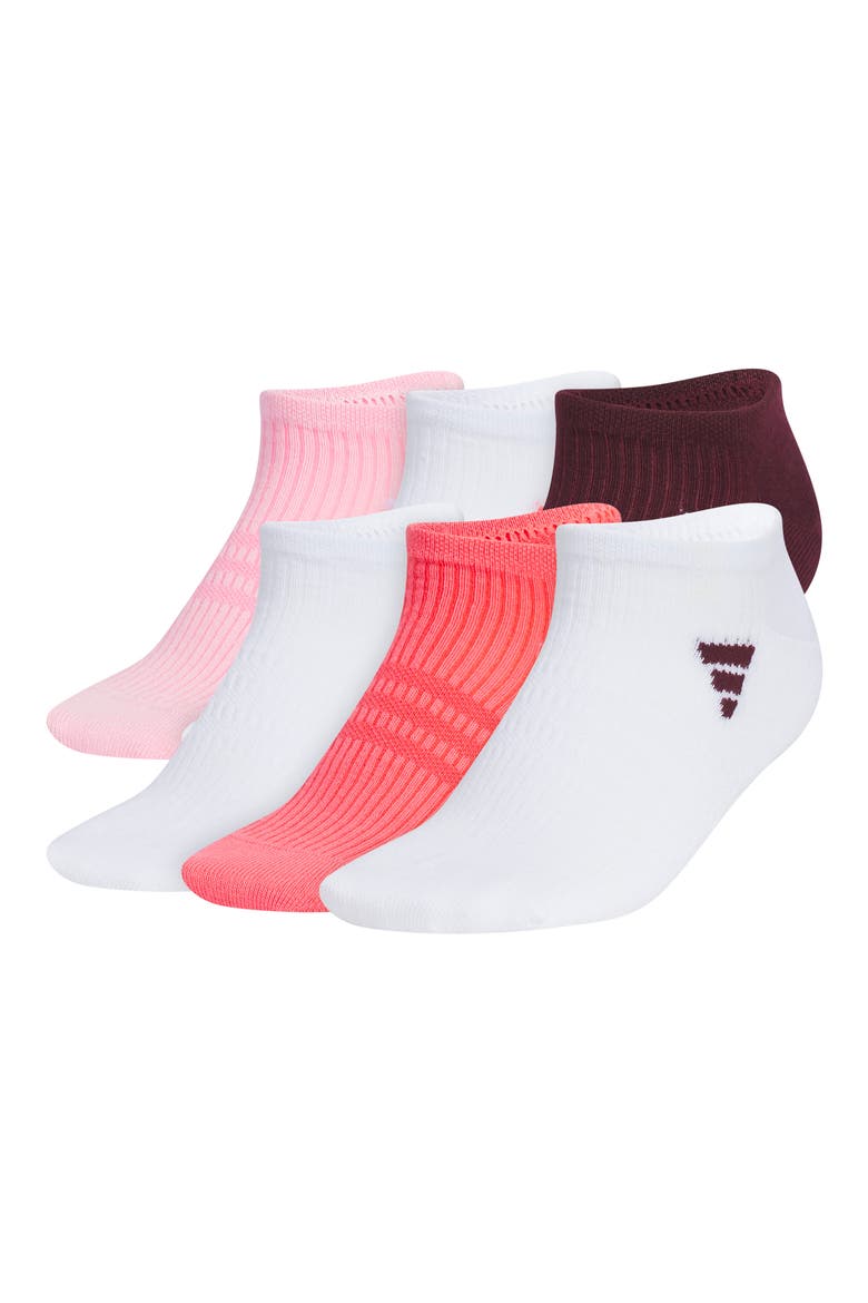 Superlite 3.0 6-Pack No-Show Socks, Main, color, CLEAR PINK/ MAROON/ TURBO PINK