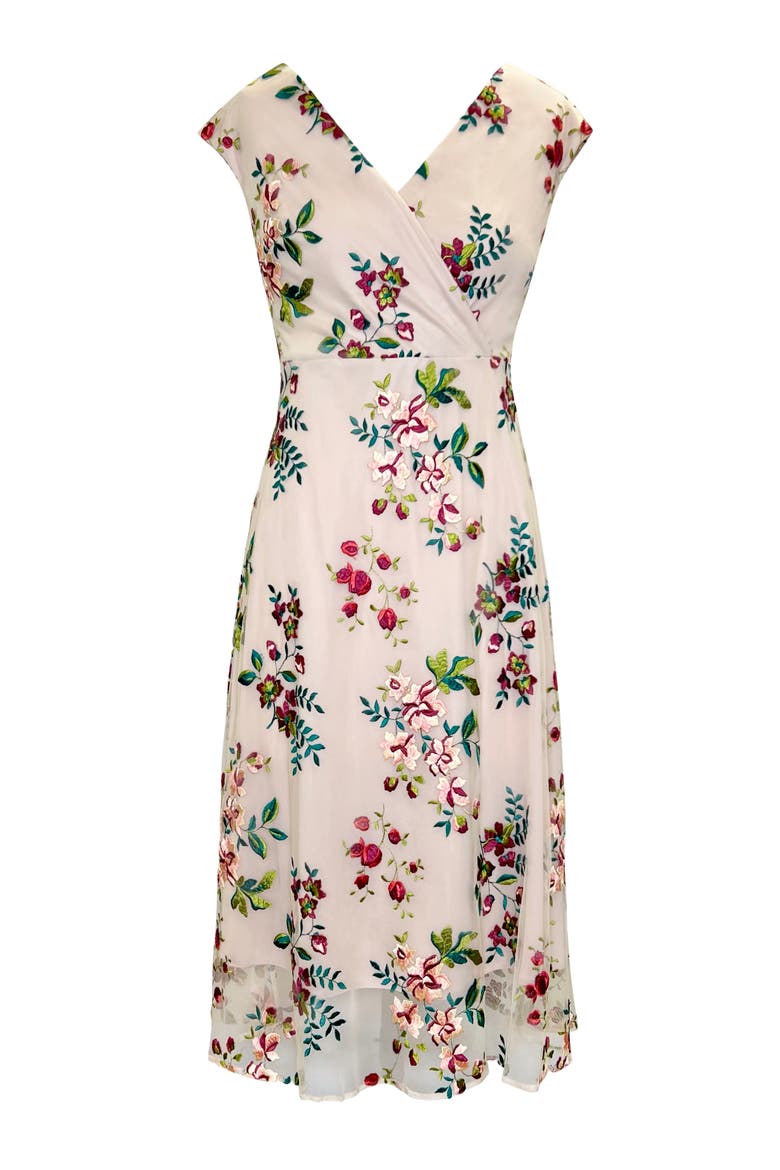 Grace Midi Dress, Alternate, color, Blushing Blooms