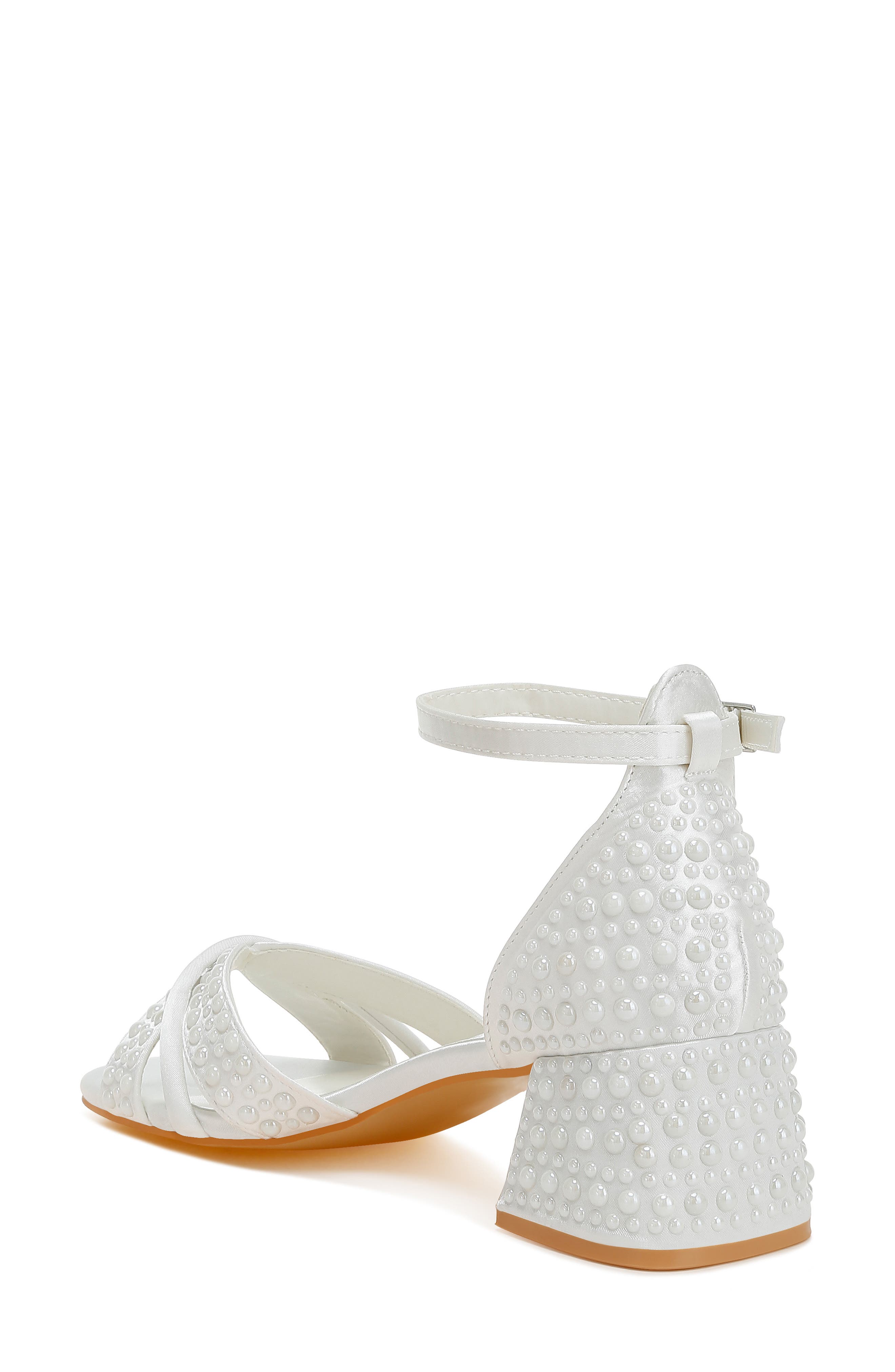 LONDON RAG Cinnabon Embellished Sandal, Alternate, color, White