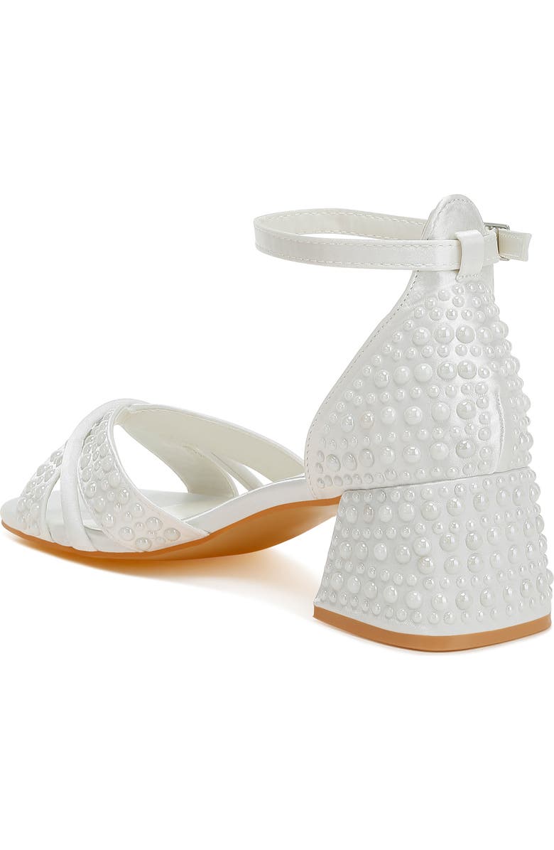 LONDON RAG Cinnabon Embellished Sandal, Alternate, color, White