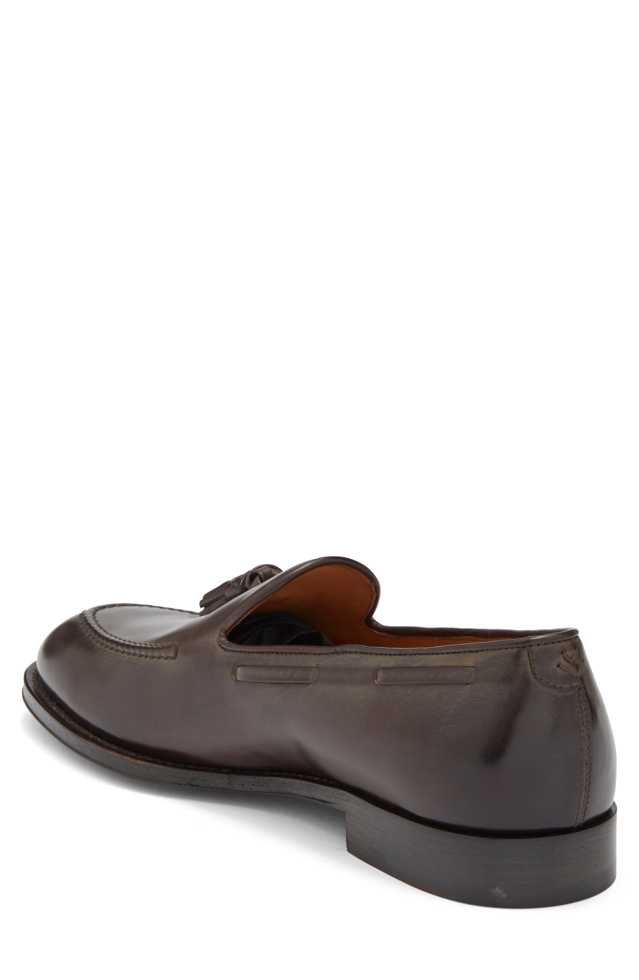 Barrow Leather Tassel Loafer, Alternate, color, CHOCOLATE