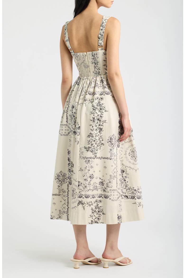 Floral Print Sleeveless Maxi Dress, Alternate, color, CREAM MULTI