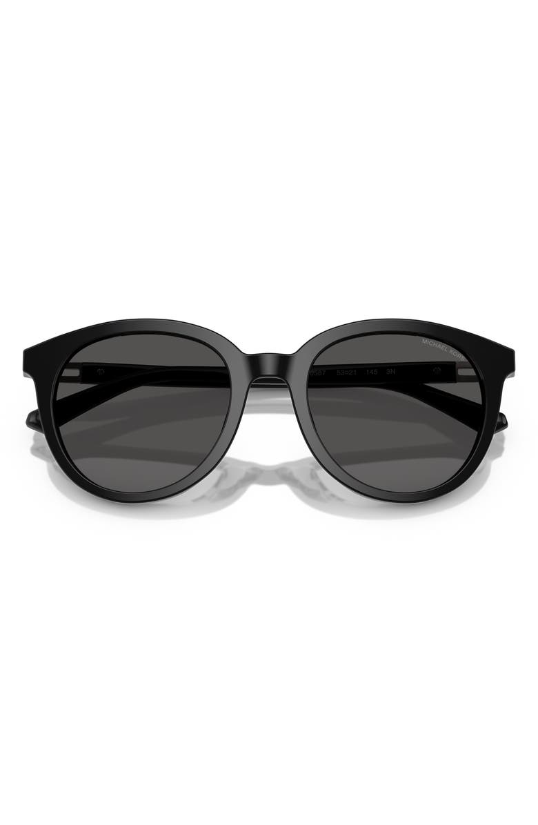 Michael Kors 53mm Round Sunglasses, Alternate, color, Black