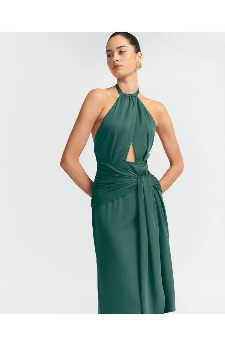 ST MRLO Nessie Midi Dress, Alternate, color, Forest Green