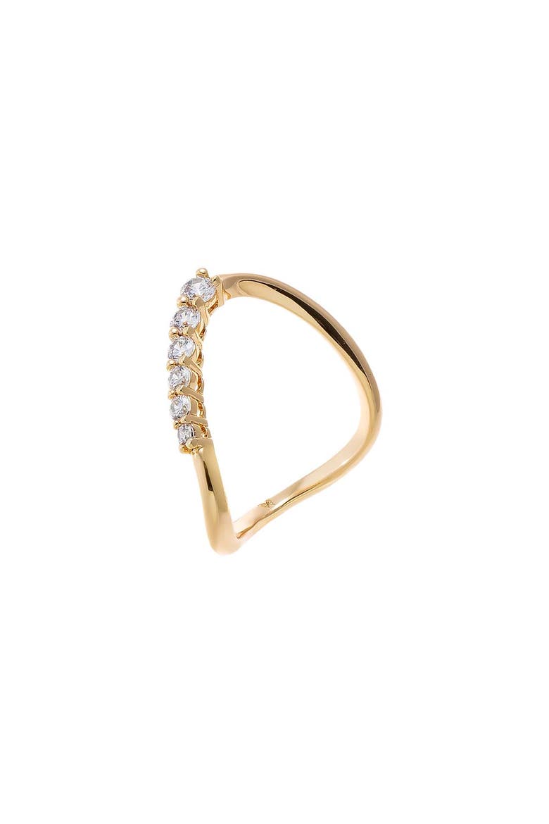 CZ Graduated Swirl Ring, Main, color, Gold