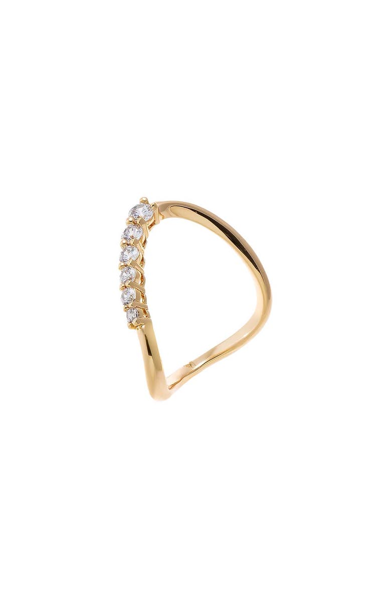 BY ADINA EDEN CZ Graduated Swirl Ring, Main, color, Gold