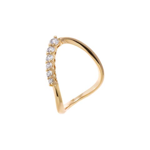 CZ Graduated Swirl Ring