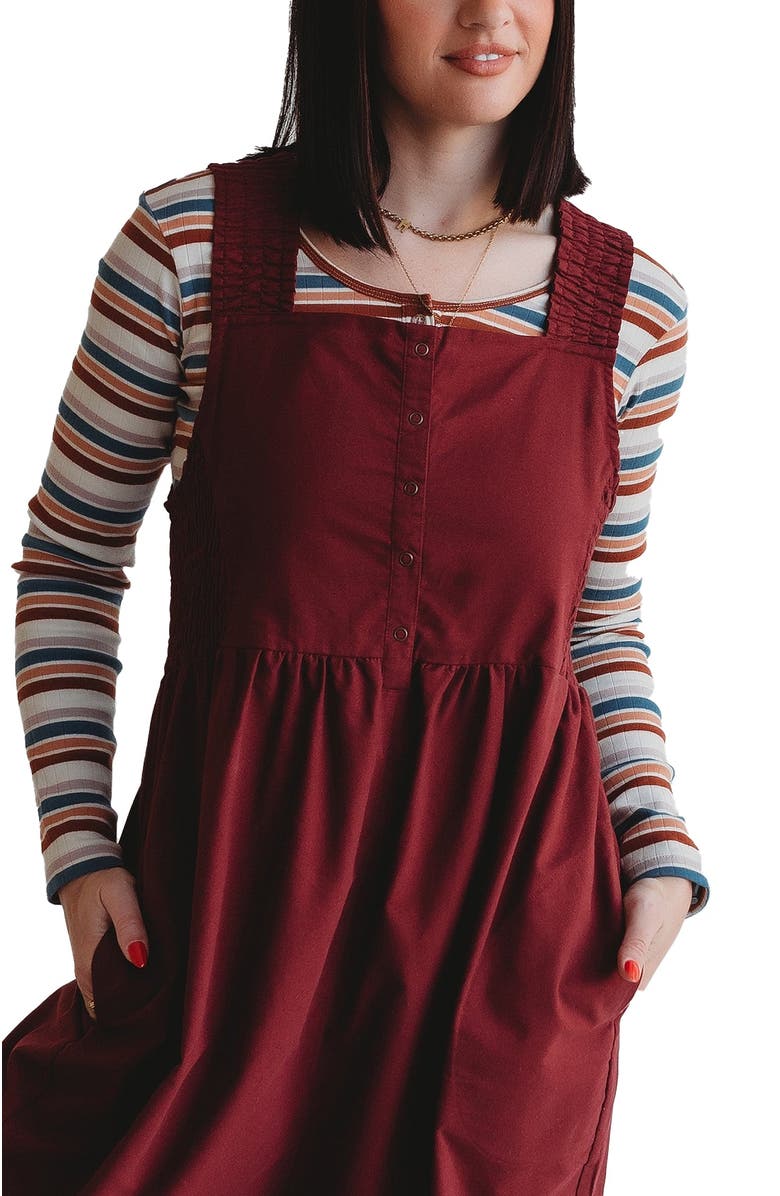 Turtledove London Organic Cotton Nora Stripe Print Top, Alternate, color, Red