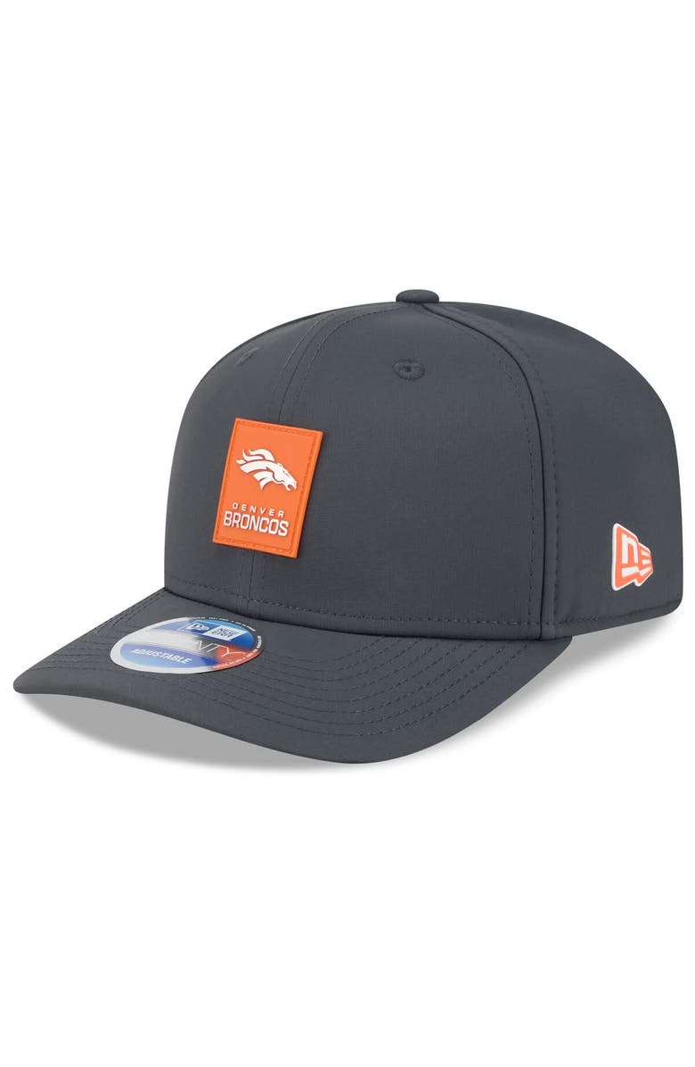 New Era Men's New Era Charcoal Denver Broncos 2025 Sideline Cold Weather 9SEVENTY Adjustable Hat, Main, color, 