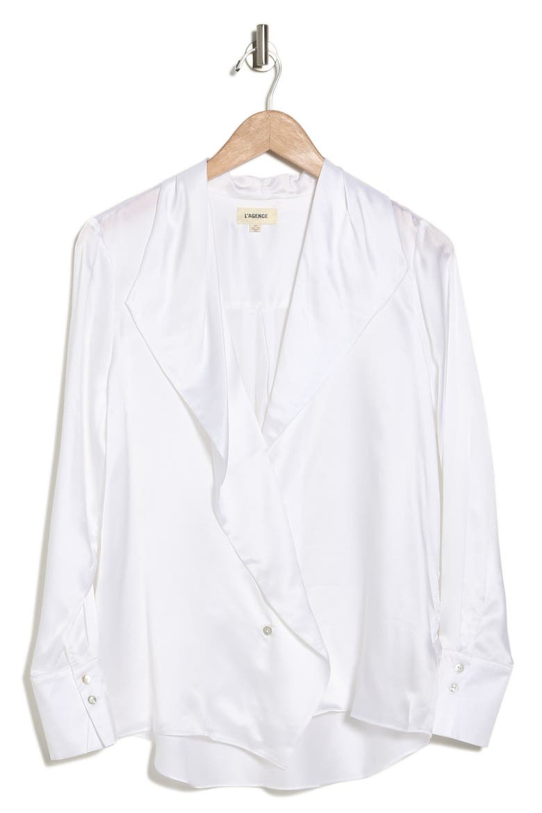 Jaslynn Silk Blouse, Alternate, color, WHITE