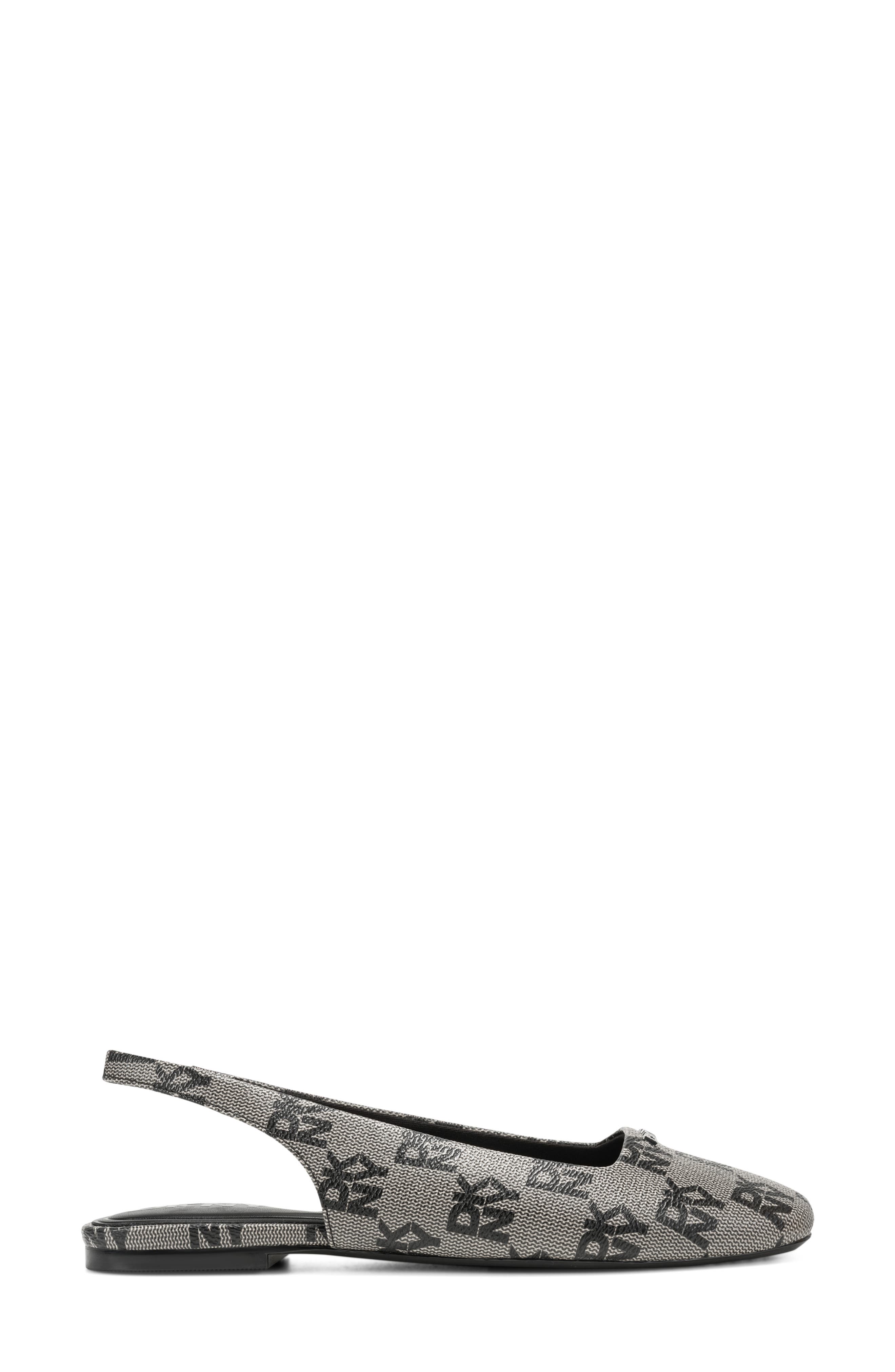 DKNY Darrow Slingback Flat, Alternate, color, Black/Black
