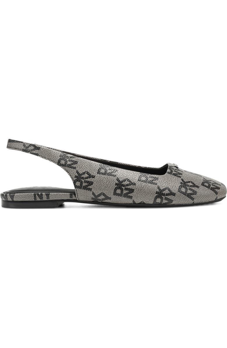 DKNY Darrow Slingback Flat, Alternate, color, Black/Black