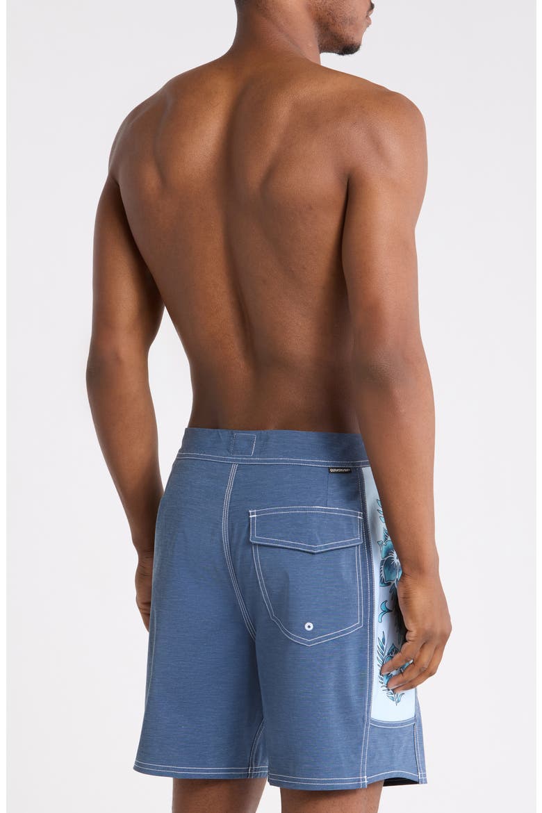 Original Arch 18" Water Repellent Board Shorts, Alternate, color, DARK DENIM