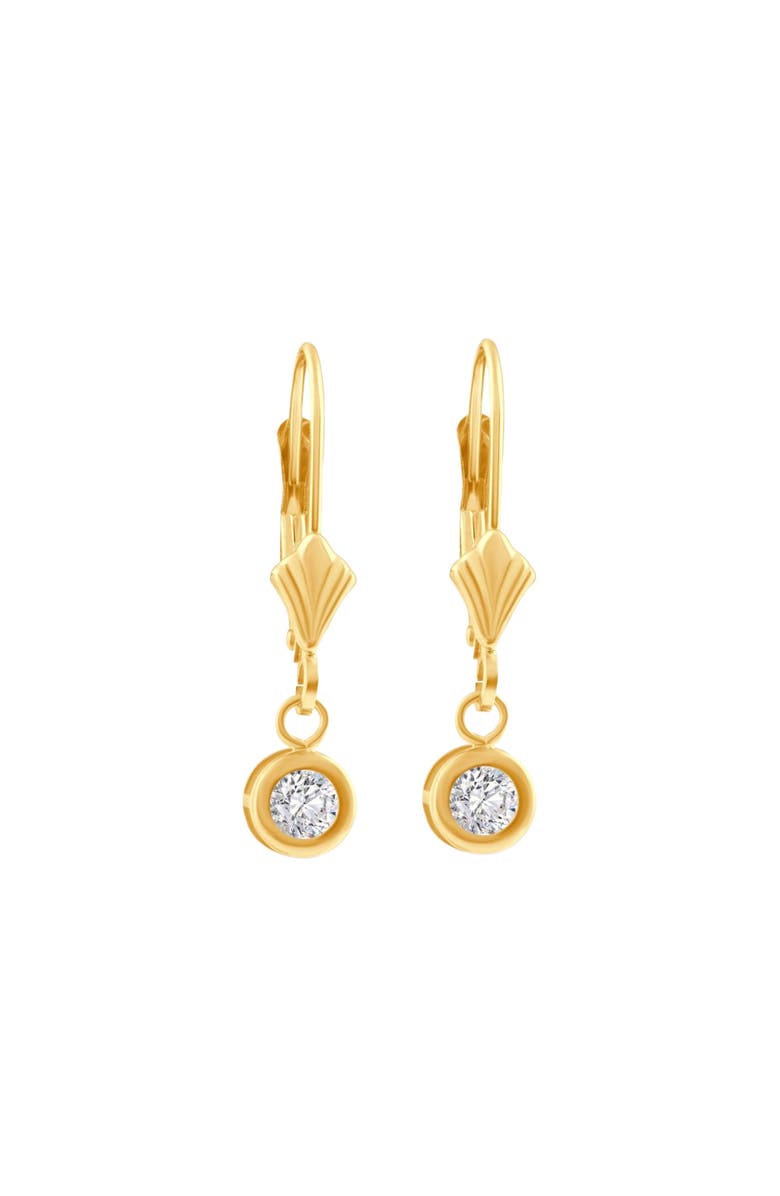 Bliss Diamond 1/2Ct Diamond Lab Grown Dangle Lever Back Hoop Earrings 14k Gold, Alternate, color, 