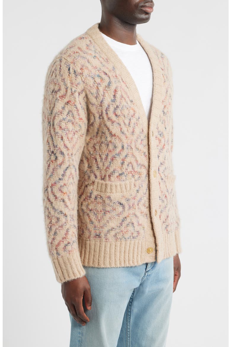 Somatic Alpaca & Cotton Blend Cardigan, Alternate, color, NATURAL