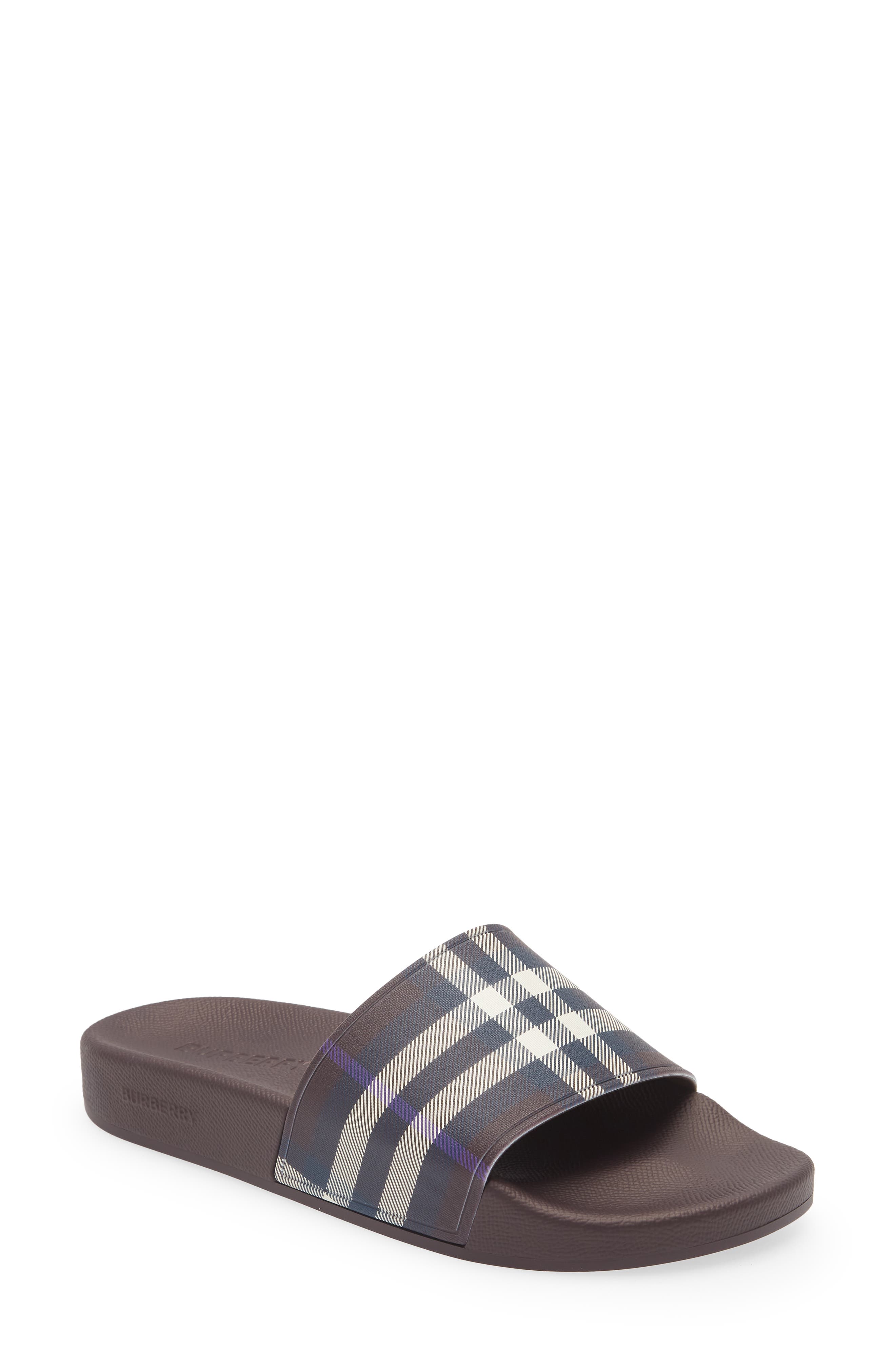 Burberry Furley Check Slide Sandal, Main, color, 