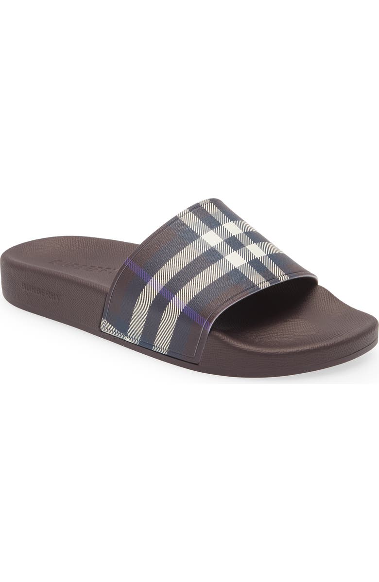 Burberry Furley Check Slide Sandal, Main, color,