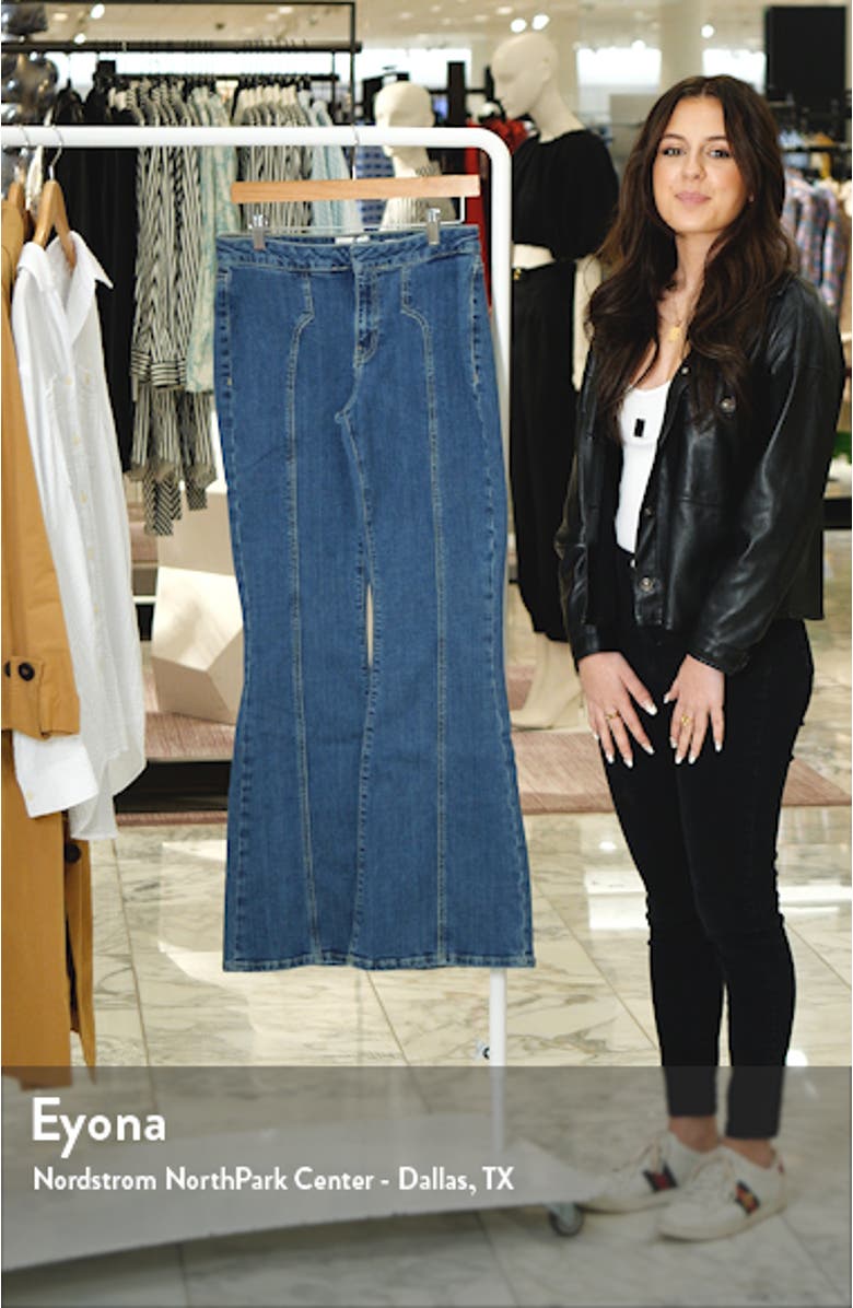 Seamed Mid Rise Flare Jeans, sales video thumbnail