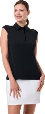 Coolibar Women's Dew Performance Sleeveless Polo, UPF 50+ Sun Protection