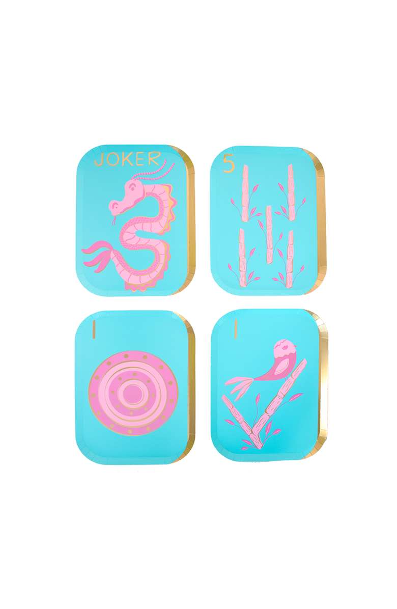 Jollity & Co. Mahjong Tile Dinner Plates, Main, color, Assorted Pre-Pack