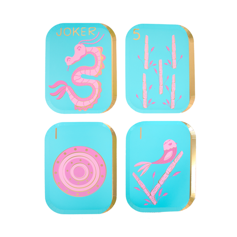 Mahjong Tile Dinner Plates
