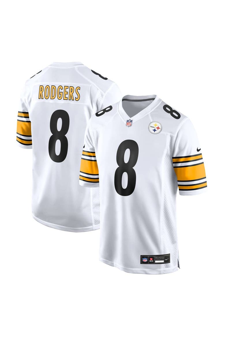 Men's Nike Aaron Rodgers White Pittsburgh Steelers Game Jersey, Main, color, White