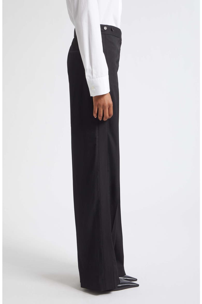 Slim Fit Wool Tuxedo Pants, Alternate, color, BLACK