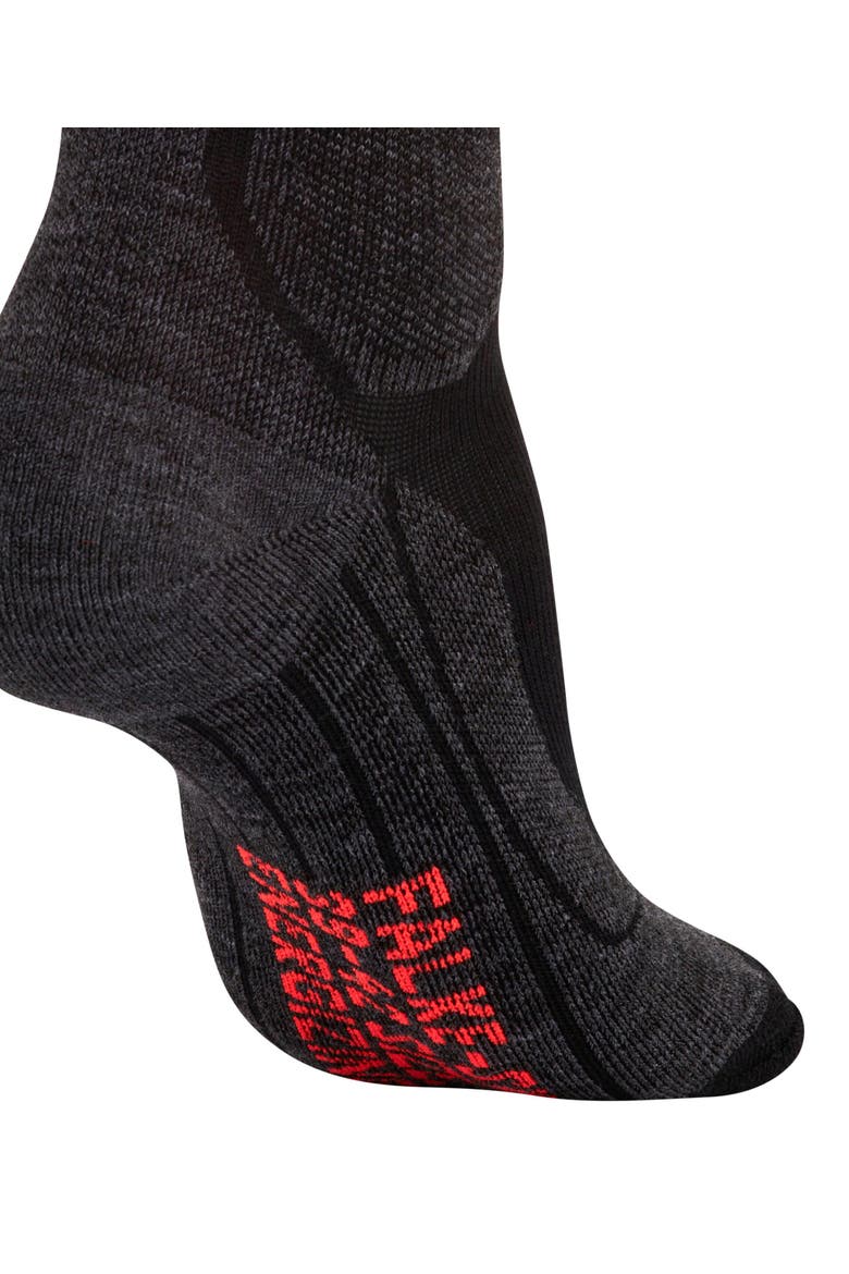 SK Compression Wool Ski Socks, Alternate, color, Black-Neon Red, W1