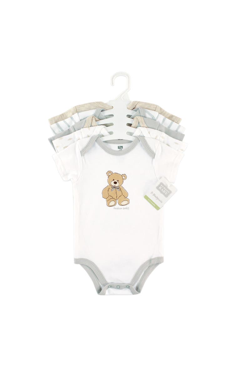 Five-piece Set Of Cotton Infant All-in-one Bodysuits, Alternate, color, Bear