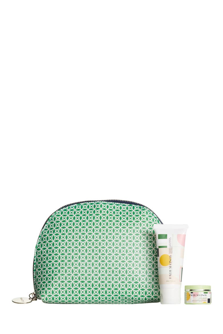 Hand Cream, Lip Salve & Cosmetics Bag Set, Main, color, GREEN