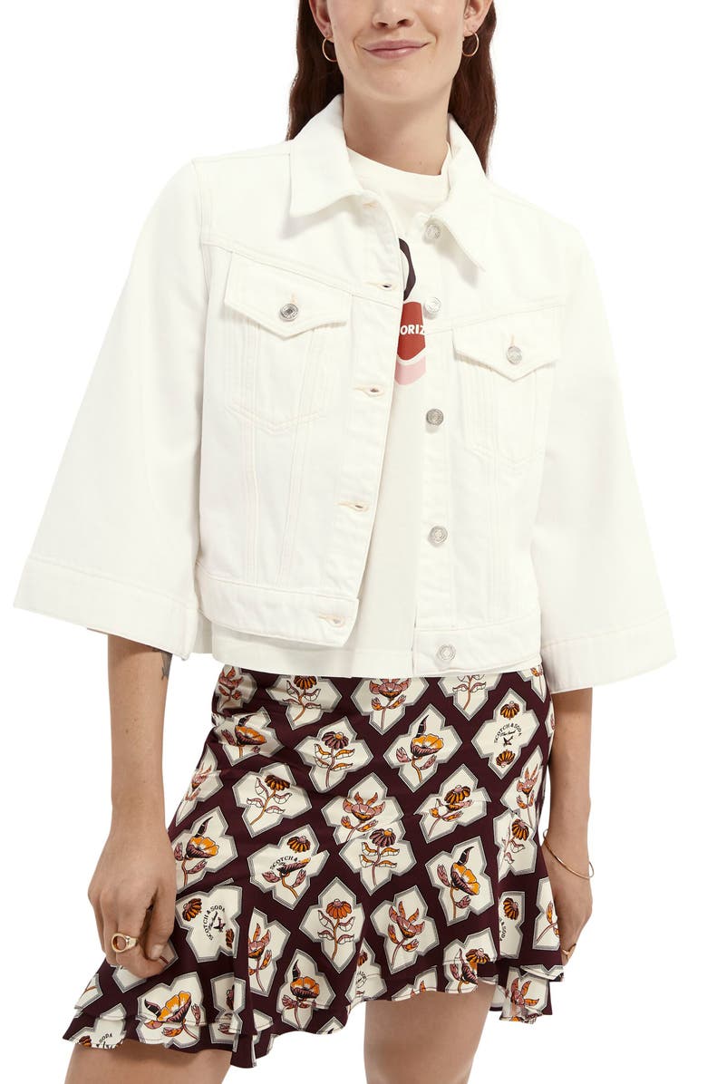 Scotch & Soda Crop Trucker Jacket, Main, color,
