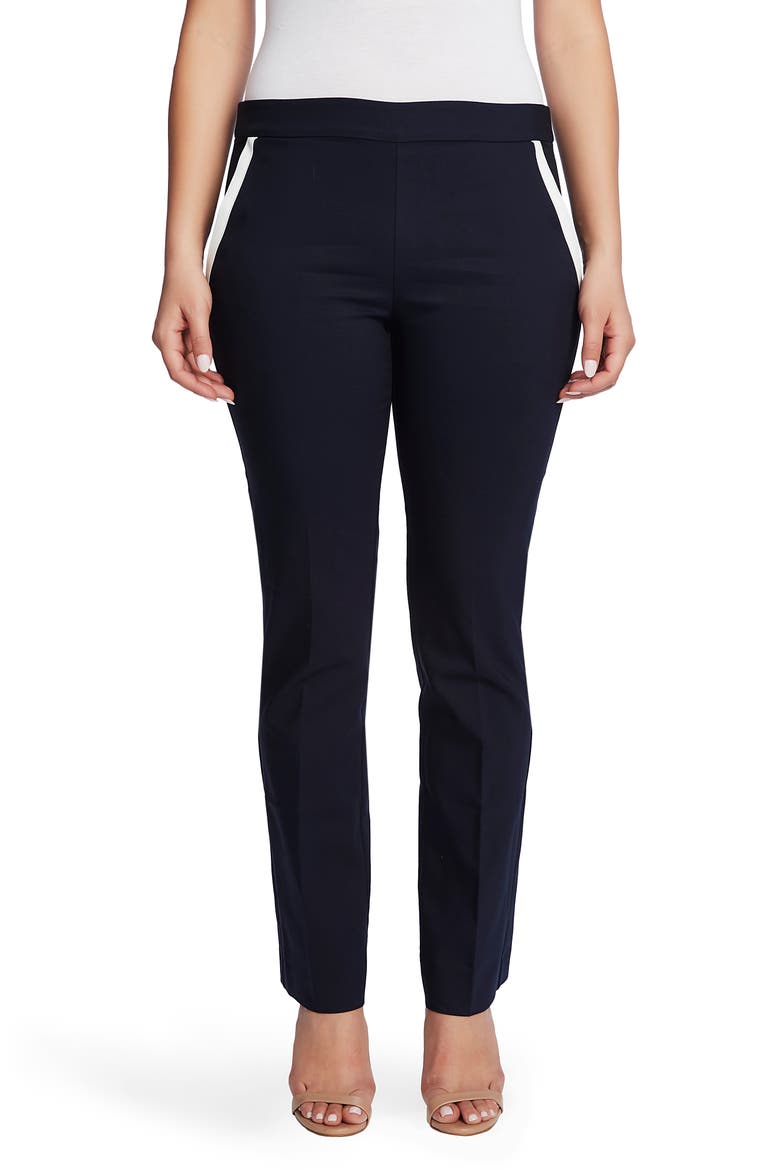 Contrast Pocket Pull-On Cotton Blend Pants, Main, color, EVENING NAVY