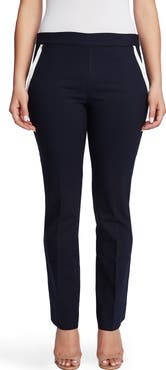 Chaus Contrast Pocket Pull-On Cotton Blend Pants