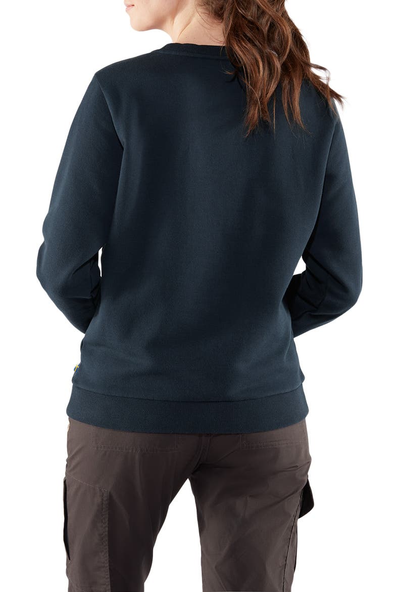 Organic Cotton Graphic Logo Sweatshirt, Alternate, color, DARK NAVY