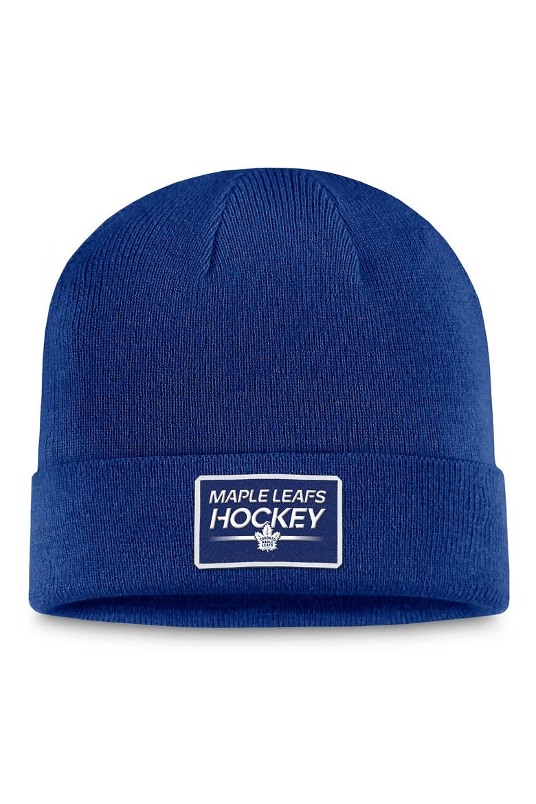 Men's Fanatics Branded  Blue Toronto Maple Leafs Authentic Pro Cuffed Knit Hat, Main, color, Blue