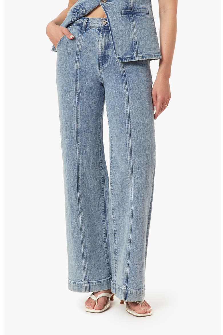 Seamed Wide Leg Jeans, Alternate, color, PALOMA
