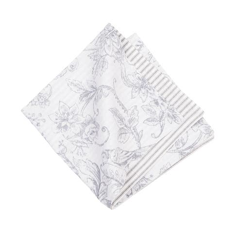 Callahan Grey Songbirds Single Cloth Napkin