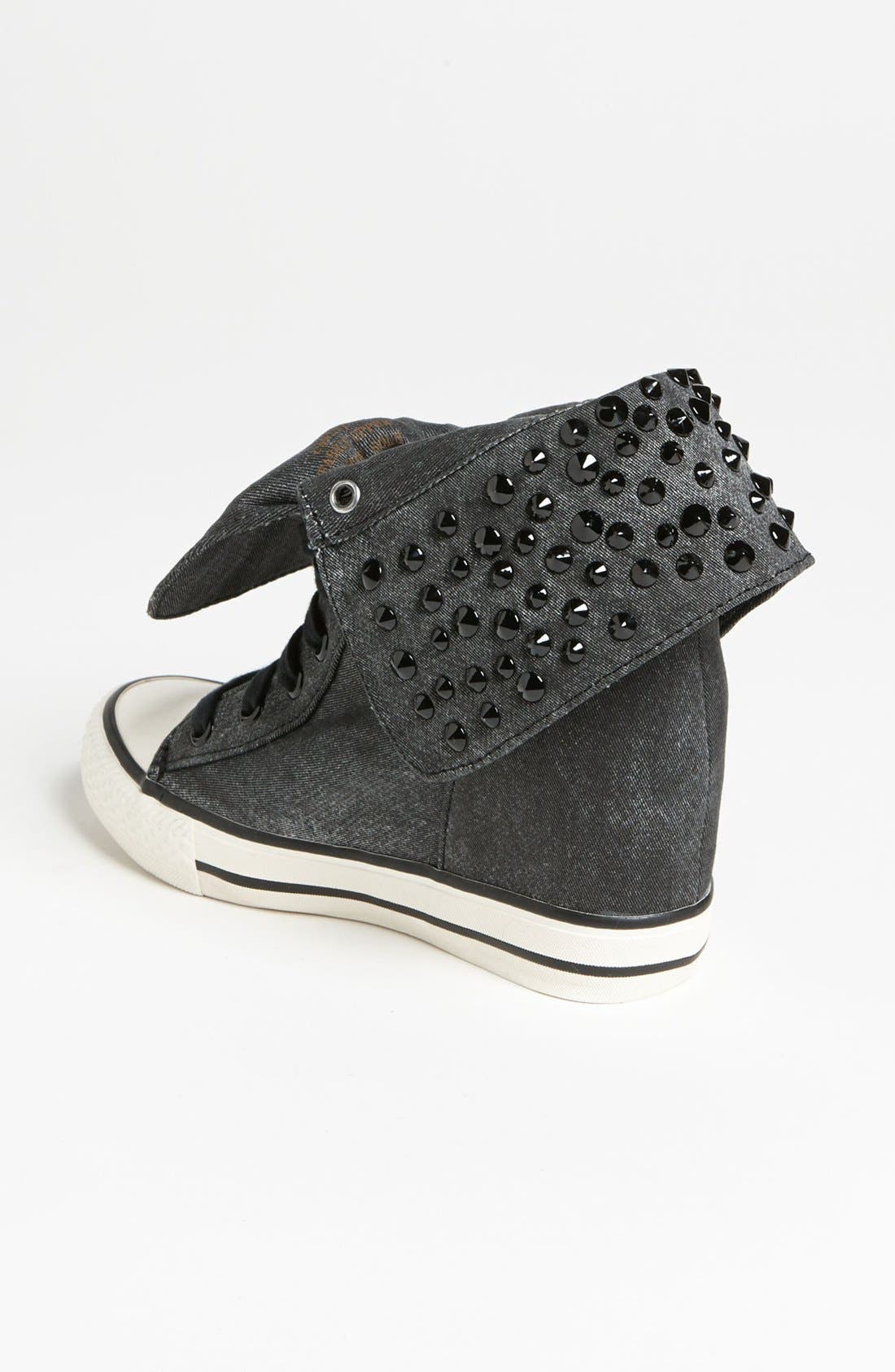 by Zigi 'Cavity' Wedge Sneaker, Alternate, color, BLACK