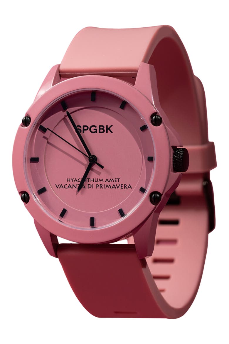 Brentwood Silicone Strap Watch, 44mm, Main, color, MAUVE