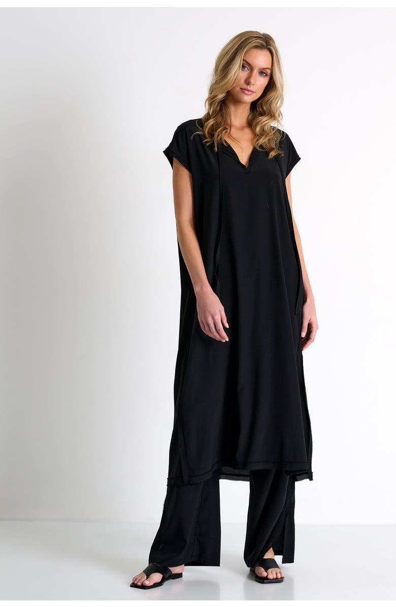 SHAN Straight-Leg Silk Pants, Alternate, color, Black