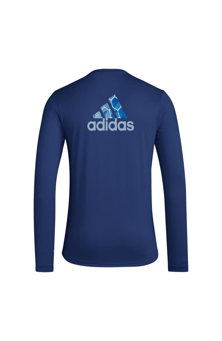 adidas Men's adidas Navy Sporting Kansas City Local Pop AEROREADY Long Sleeve T-Shirt, Alternate, color, 