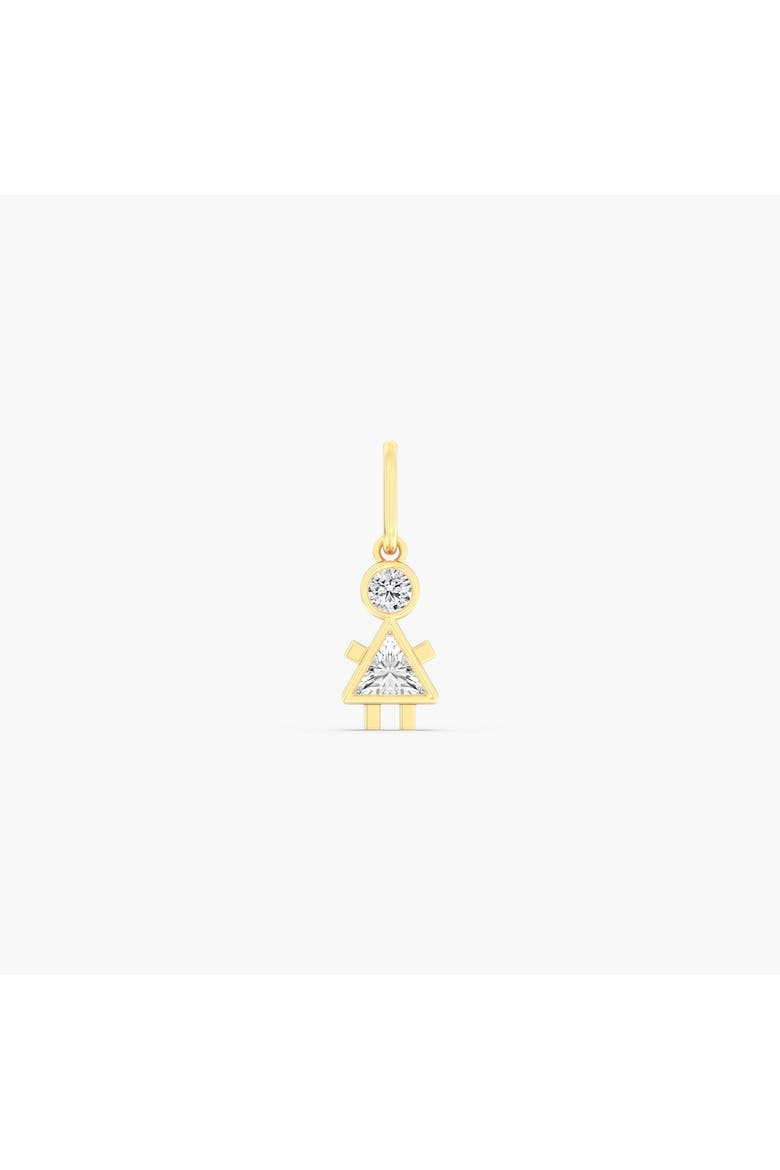 Girl Lab Diamond Charm Pendant in 14K, Main, color, Yellow Gold
