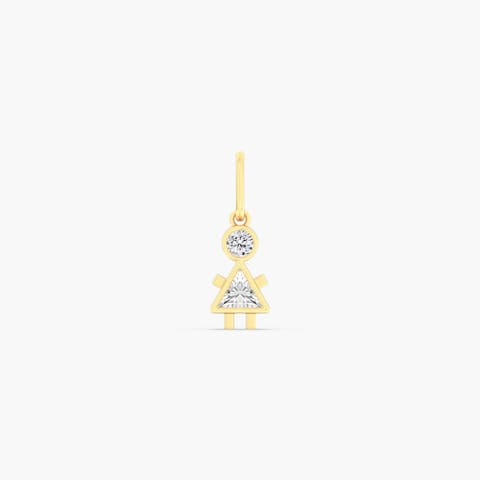 Girl Lab Diamond Charm Pendant in 14K