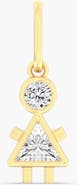 Everlee Girl Lab Diamond Charm Pendant in 14K