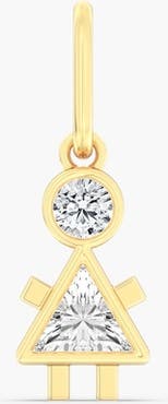 Everlee Girl Lab Diamond Charm Pendant in 14K